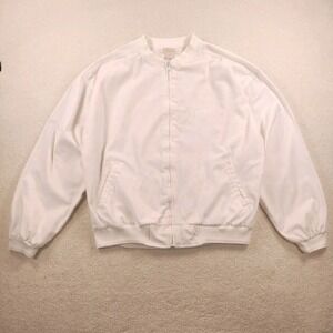 Vtg Wimbledon Jacket Men's Lrg Full Zip Bomber Boxy The Championships Tennis 80s